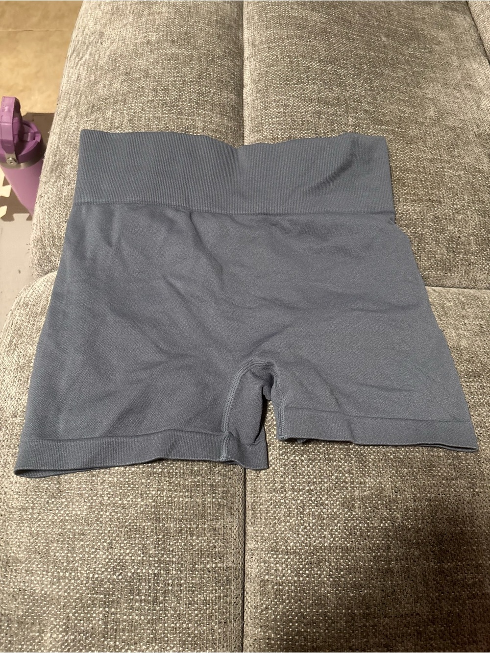 High-Waist Women’s Active Shorts in Slate Blue